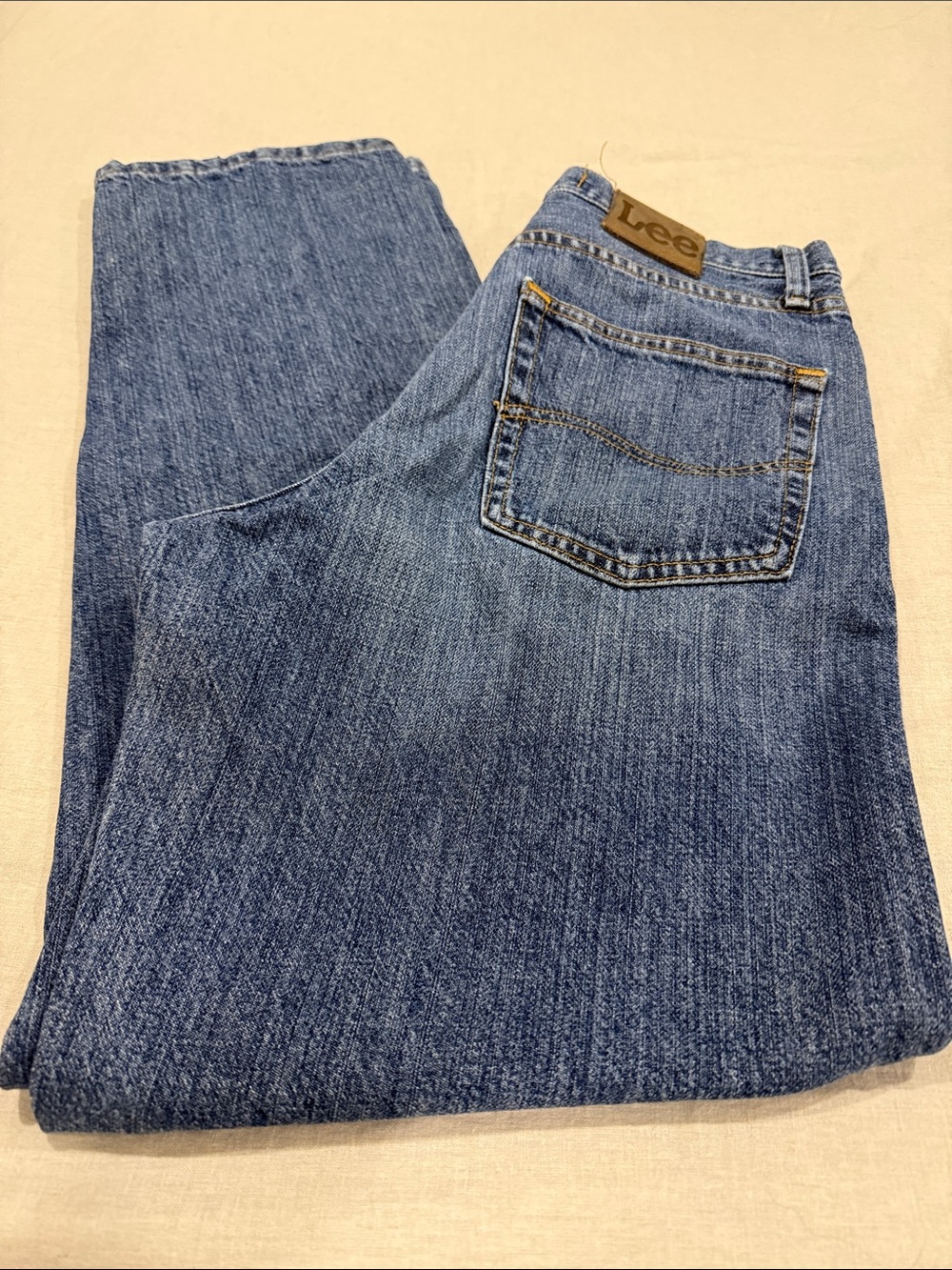Lee Men's Straight Leg Blue Denim Jeans size 33 x 32